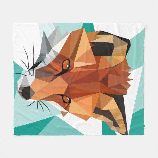 Couverture Polaire Polygon Red Fox personnalisé (Devant (Horizontal))