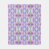 Couverture Polaire Polygonal géométrique violet violet bleu pixel car (Devant)