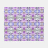 Couverture Polaire Polygonal géométrique violet violet bleu pixel car (Devant (Horizontal))
