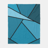 Couverture Polaire Polygones Turquoises Abstraits (Devant)