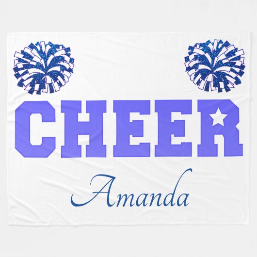 Couverture Polaire Pom-pom girl Pom Pom - Blanche en polaire (Devant (Horizontal))