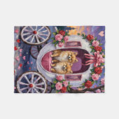 Couverture Polaire Pomeranian Dog Valentine's Day  (Devant (Horizontal))