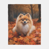 Couverture Polaire Poméranie en automne Feuilles Automne Inspire (Devant)