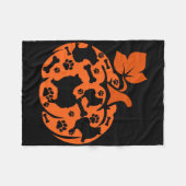 Couverture Polaire Poméraniens Forme Citrouille mignonne Halloween Th (Devant (Horizontal))