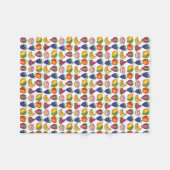 Couverture Polaire Pomme Banane citron citron Lime Raisins Fruit Berr (Devant (Horizontal))