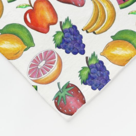 Couverture Polaire Pomme Banane citron citron Lime Raisins Fruit Berr (Coin)