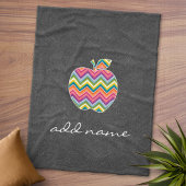 Couverture Polaire Pomme enseignant personnalisée avec Motif Chevron 