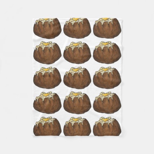 Couverture Polaire Pommes de terre cuites à chaud Idaho Papier de pap (Devant)