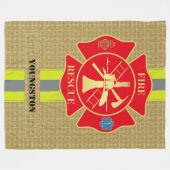 Couverture Polaire Pompier héroïque Maltese Cross Design cosy (Devant (Horizontal))