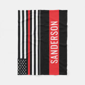 Couverture Polaire Pompier Red Line Fire Department Flag Pompier (Devant)