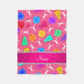 Couverture Polaire Pompons cheerleading roses nommés faits sur (Devant)