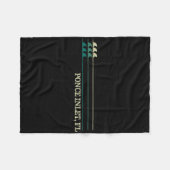 Couverture Polaire Ponce Inlet Florida Break Surfing Retro Wave  (Devant (Horizontal))