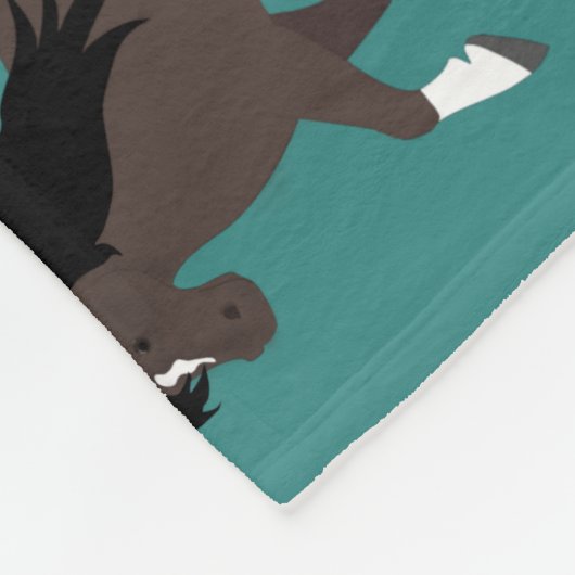 Couverture Polaire Ponies Blanche (Coin)