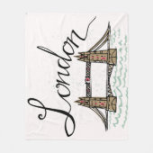 Couverture Polaire Pont en lettres de Londres de main (Devant)