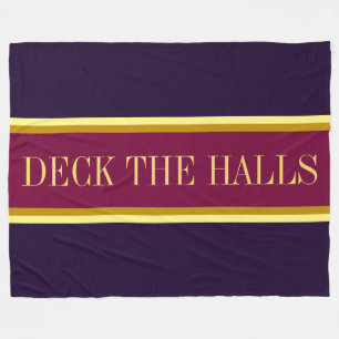 Couverture Polaire PONT HALLS Festif Bourgogne Violet Stripes