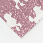 Couverture Polaire Poodé sur Parties scintillant rose (Coin)
