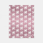 Couverture Polaire Poodé sur Parties scintillant rose (Devant)