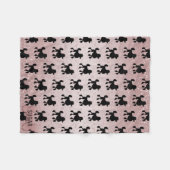 Couverture Polaire Poodé sur Parties scintillant Rose or (Devant (Horizontal))