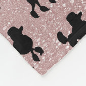 Couverture Polaire Poodé sur Parties scintillant Rose or (Coin)