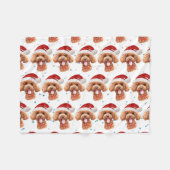 Couverture Polaire Poodle Chien race Étoiles de Noël (Devant (Horizontal))
