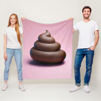 Couverture Polaire Poop Emoji