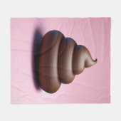 Couverture Polaire Poop Emoji (Devant (Horizontal))