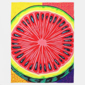 Couverture Polaire Pop Art de la pastèque (Devant)