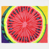 Couverture Polaire Pop Art de la pastèque (Devant (Horizontal))