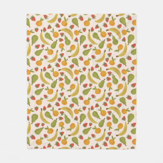 Couverture Polaire Pop Art Fruit Party Blanche