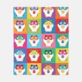 Couverture Polaire Pop Art Hamsters Fleece Blanche (Devant)