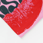 Couverture Polaire Pop Art Kiss Lips Répéter (Coin)