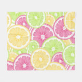 Couverture Polaire Pop d'agrumes brillant et amusant été (Devant (Horizontal))