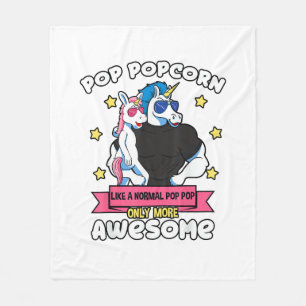 Couverture Polaire Pop Popcorn 1 Enfant Fête des Pères Pop Pop Licorn