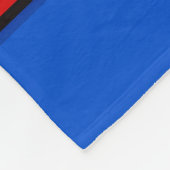 Couverture Polaire Pop up fleurs hexagonales Rouge Bleu Motif isométr (Coin)