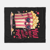 Couverture Polaire Popcorn Heart Pop Valentine Design (Devant (Horizontal))