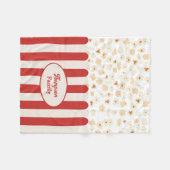 Couverture Polaire Popcorn Retro Cinéma Monogramme (Devant (Horizontal))