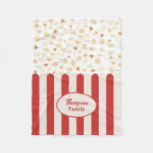 Couverture Polaire Popcorn Retro Cinéma Monogramme (Devant)