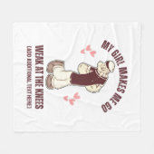 Couverture Polaire POPEYE Faible À Genoux Fun Valentines Day (Devant (Horizontal))