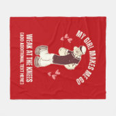 Couverture Polaire POPEYE Faible À Genoux Fun Valentines Day (Devant (Horizontal))