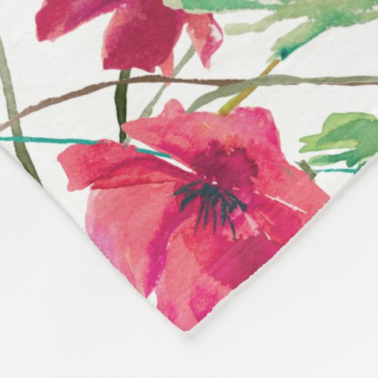 Couverture Polaire Poppies rose violet Galore Motif (Coin)