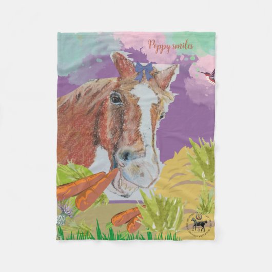 Couverture Polaire Poppy sourit (Devant)