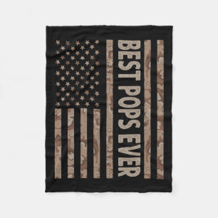 Couverture Polaire Pops Ever Us Drapeau Américain Funny Grand-Père39s