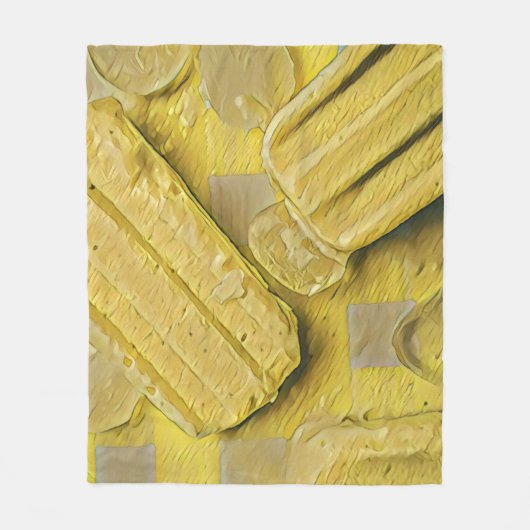 Couverture Polaire popsicle à cône de crème glacée jaune (Devant)