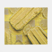 Couverture Polaire popsicle à cône de crème glacée jaune (Devant (Horizontal))