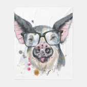 Couverture Polaire Porc à la mode (Devant)