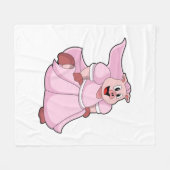 Couverture Polaire Porc en mariée avec robe de mariée (Devant (Horizontal))