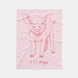 Couverture Polaire Porcelet rose mignon de bébé