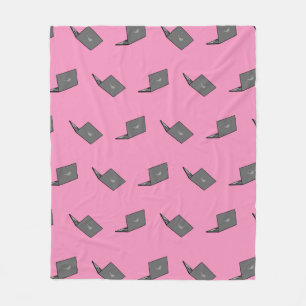 Couverture Polaire Portable gris avec logo d'oiseau