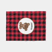 Couverture Polaire Porte-bambou à bisons sur mesure (Devant (Horizontal))