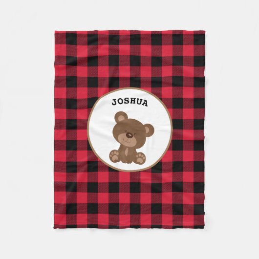 Couverture Polaire Porte-bambou à bisons sur mesure (Devant)